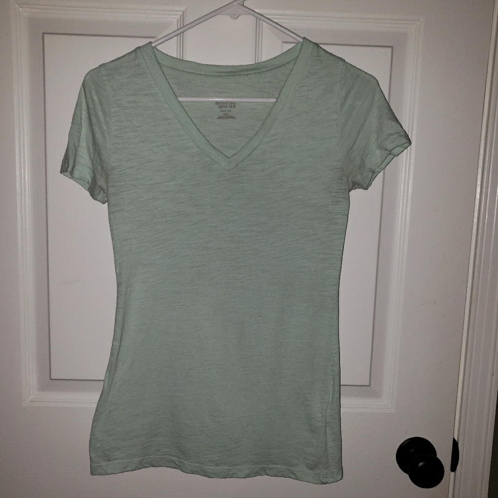 Mint green short sleeve shirt